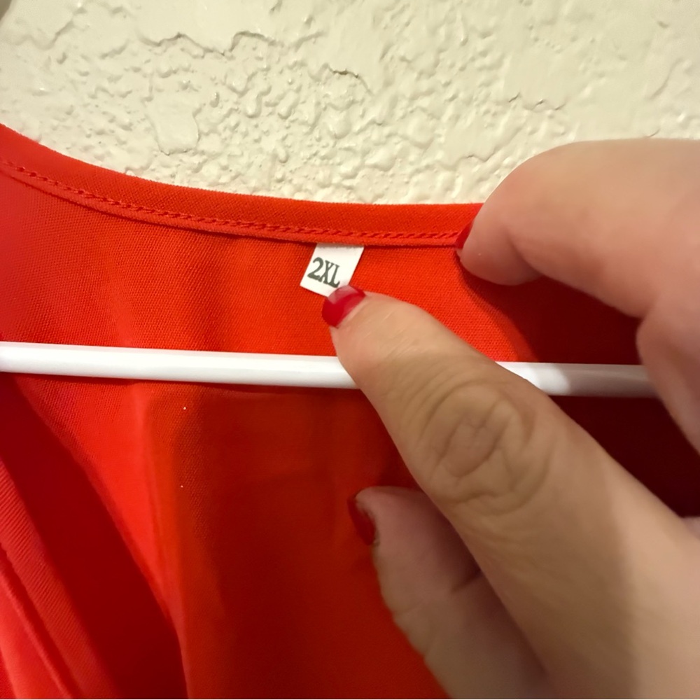 Elegant Red maxi 2x Women's Dress - Picture 5 of 13